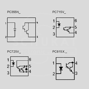 PC725V0NSZXF Optoc-Darl. 5kV 300V &gt;1000% DIP6 X7355