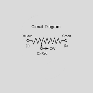 PE60L0FLW100MA Cermet Potentiometer 6W 10R 25mm Circuit Diagram