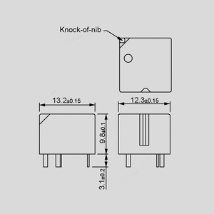 TRS-L-24 Miniature-High-Current-Relay 24V Dimensions