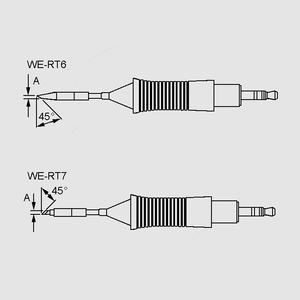 WE-RT7 Knife Tip 45&deg; 2,8mm WE-RT6, WE-RT7