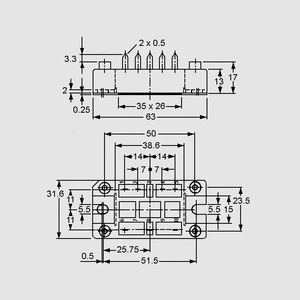 VUO160-12NO7 3-Ph-Bridge Rect. 175A 1200V(RRM) PWS-E- V1-Pack