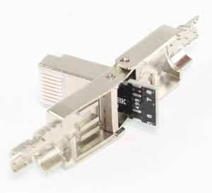 HMP0080 Værktøjsfrit Cat6A+Cat8+ STP RJ45 netværkskonnektor