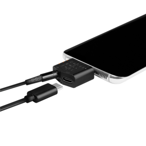 UA0362 USB 3.2 audio adapter with EQ, USB-C/M to 3.5 mm/F, PD, black