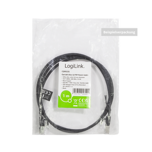 CQ9053S Patch cable SlimLine, Ultraflex, Cat.6A, U/FTP, black, 2 m