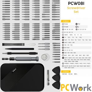 PCW08I PCWork 130-i-1 præcisions-skruetrækkersæt