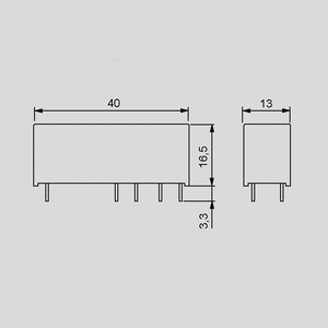 SR4M4024 Safety Relay 24V 8A 3xNO+1xNC Dimensions