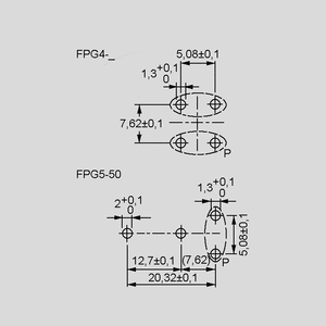 3101.0050 SCHURTER PC Fuse Holder VDE 5x20 Horizontal Pin Board