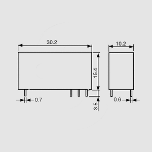 F4341-12S Relay SPDT 10A 12V 580R AgSnO2 43.41.7.012.4000 Dimensions