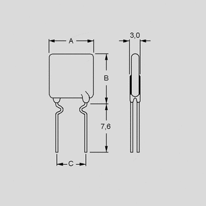 RUEF400 PolySwitch Resettable Device 30V 4,00A RUEF090...RUEF250