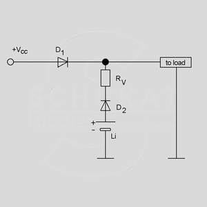 CR1/2AA-SLF 1/2AA 14,3x25mm. 3V 950mAh, med printben CR1/2AA-SLF Decoupling Circuit