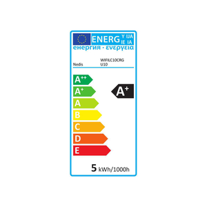 N-WIFILC10CRGU10 Wi-Fi Smart LED-pære, Fuldfarve og Varm Hvid, 5W