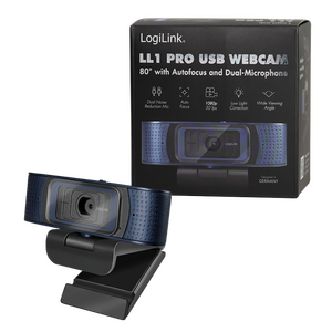 UA0379 Webcam Pro, HD, 80°, dobbelt mikrofon, autofokus
