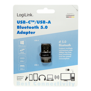 BT0054 Bluetooth 5.0 adapter, USB 3.2, USB-A og USB-C