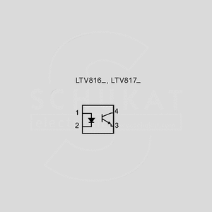 LTV826 2xOptoc. 5kV 80V 50mA &gt;50% DIP8 Circuit Diagram
