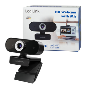 UA0368 Webcam, USB m/Mikrofon, 1280x720p HD
