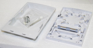 HFB1001 FTTH Termination box, 2 ports, white
