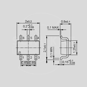 BCR133W NPN Dig. 50V 0,1A 0,25W SOT323 SOT363