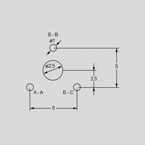 CA6VK001 Trimmer Top Adjust P5/5 1K Pin Board and Terminal