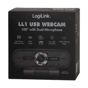 UA0378 Conference HD USB webcam, 100°, dual microphone, manual focus