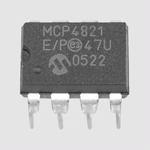 MCP4821-E/P 12bit Ser. DAC 1Ch SPI U-Ref DIP8