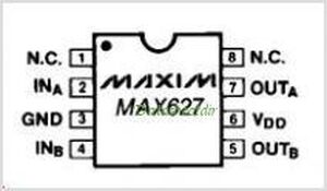 MAX627CPA+ 2xMOSFET Dr. 18V 2A DIP8