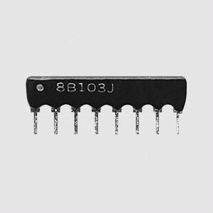 RNY08PE220 SIL-Resistor 4R/8P 220R