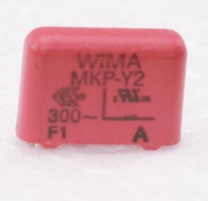 MKPY2N1,0K300-10 MKP Capacitor Y2 1nF 300V P10 MKPY2N1,0K300-10
