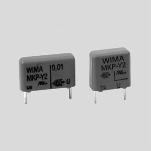 MKPY2N1,5K300-10 MKP Capacitor Y2 1,5nF 300V P10 MKPY2_