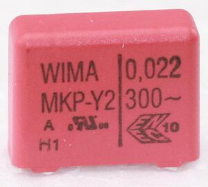 MKPY2N022K300-15 MKP Capacitor Y2 22nF 300V P15 MKPY2N022K300-15