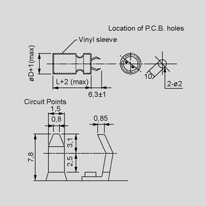 CSHT0100/400-P10-22X30 El-Capacitor 100µF/400V-P10-22x30 Dimensions