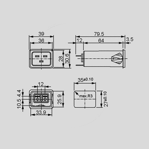 FIL5130-0001 Line Filter IEC Plug 5130 20A FIL5130-20_