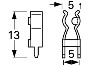 SHH1056B-Z PC Fuse Holder Half 5mm Ms/Sn