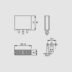 SH-FLA5 Fuse Holder for FLA PCB Assembly 380.000S SH-FLA5