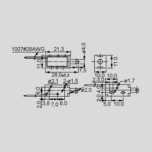 ITS-LS1110BZ-12 Solenoid Framed 1110b Z -12V ITS-LS1110_<br>Dimensions