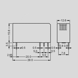 EMI-SS-224D Relay DPDT 8A 24V 1440R EZ-SS-1_, EMI-SS-2_