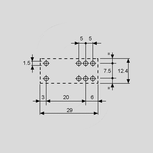 F40527-12 Relay DPDT 8A 12V 300R 40.52.7.012.0000 Pin Board