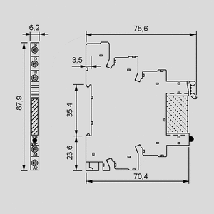 F09301 Plastic separators for F3851 relay F3851_