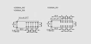 V23050A1024A551 Safety Relay 24V 8A 5xNO+1xNC Pin Board