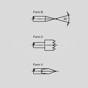 PFK1012E-V Test Probes V 1,0N AU 0,64mm Probes