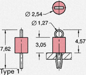 KEY5002 Test Points 1,27mm White