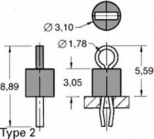 KEY5007 Test Points 1,78mm White