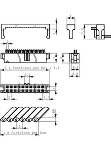 MPF10G IDC Connector 10-Pole RM2.00