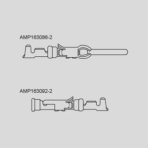 AMP163082-1 Pin Contact CuZn 0,75-1,5mm² Zn Dimensions