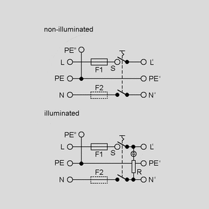 DD21.0121.1111 IEC C14 Plug Switch Fuse uden lys i switch Circuit Diagram