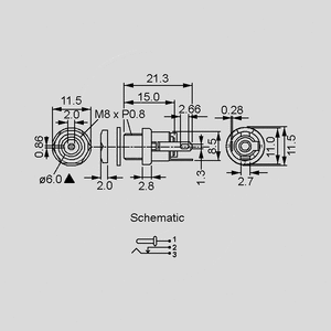 W11135 DC-Power Socket 2,1/5,5mm. SCD26_