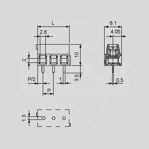 CII5,08-2 Terminal Block 250V 2-Pole Green CII5.08_