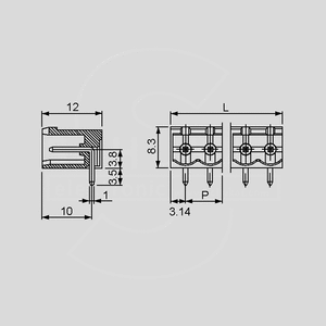 CPM5,08-5SQ Terminal Block 320V 5-Pole Green CPM5,08_SQ