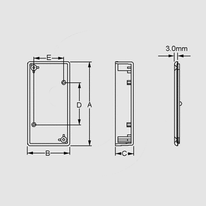 HA1551HBK ABS Enclosure 60x35x20 Black HA1551_