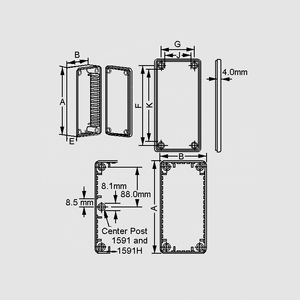 1591ATRD Enclosure 100x50x25 IR-Red HA1591_BK