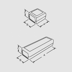 1593QBK ABS Enclosure 112x66x28 Black Batt. Comp HA1593_